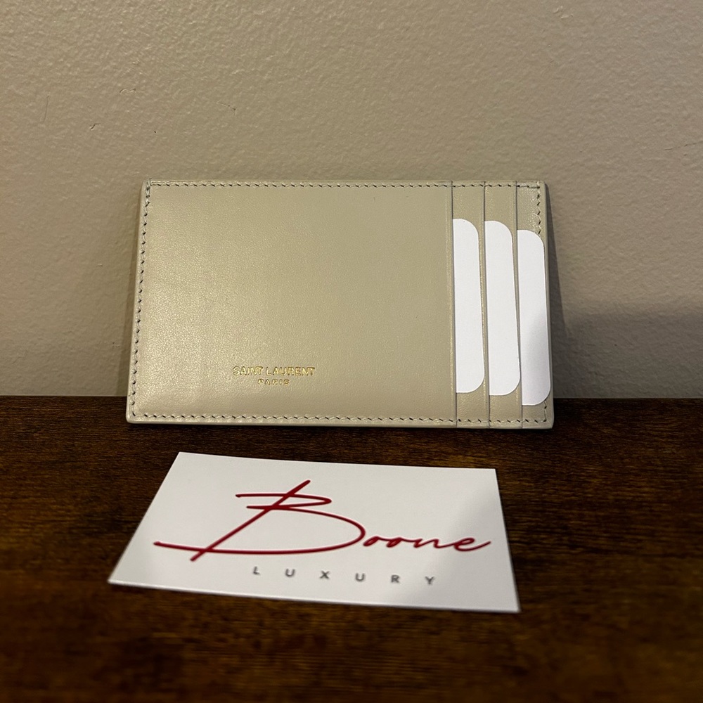 Saint Laurent Cream Card Case